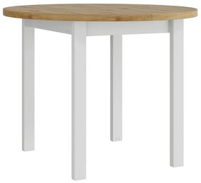 Τραπέζι Victorville 355, Artisan βελανιδιά, Άσπρο, 76cm, 22 kg, Επιμήκυνση, Πλαστικοποιημένη μοριοσανίδα, Ξύλο | Epipla1.gr