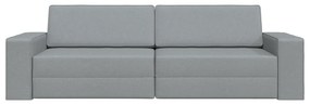 vidaXL Καναπές Κρεβάτι 2 σε 1 Ανοιχτό Γκρι 245x150x60.5 εκ. Ύφασμα