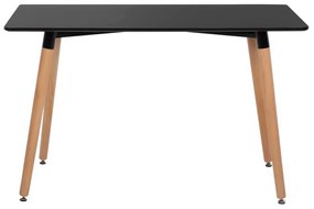 ΤΡΑΠΕΖΙ MINIMAL HM8581.02 ΜΑΥΡΟ MDF-ΠΟΔΙΑ ΟΞΙΑ ΣΕ ΦΥΣΙΚΟ ΧΡΩΜΑ- 120Χ60X74Υεκ.