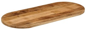 vidaXL Επιφάνεια Τραπεζιού Οβάλ 120x50x2,5 εκ Μασίφ Ακατ. Ξύλο Μάνγκο
