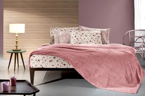 Κουβέρτα Microfiber Velour Μονή Rombus Coral 160x220εκ. Guy Laroche