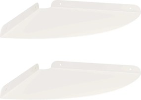 vidaXL Floating Ράφι Γωνίας Γωνιακή βάση 2 τμχ. Λευκός 30 x 30 x 2 εκ.