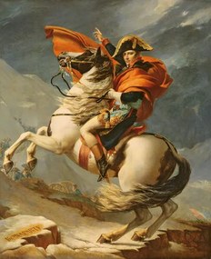 David, Jacques Louis (1748-1825) - Εκτύπωση έργου τέχνης Napoleon Crossing the Alps on 20th May 1800, (35 x 40 cm)