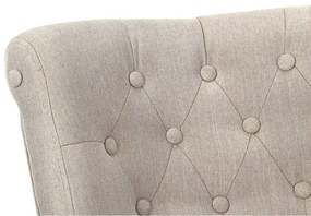 vidaXL Πολυθρόνες Γαλλικού Στιλ 2 τεμ. Κρεμ Υφασμάτινες