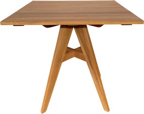 Τραπέζι Cadrada pakoworld teak ξύλο σε φυσική απόχρωση 80x80x76εκ