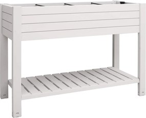 VidaXL Ζαρντινιέρα Κήπου Υπερυψωμένη Λευκή 110x45x79 εκ. Πολυπρ/λένιο