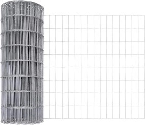 vidaXL Τεντώτο με στήριγμα Ασημί 1 x 25 m Ατσάλι