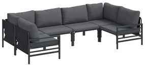 vidaXL Σετ Καναπέ Κήπου 6 pcs Ανθρακί Ατσάλι