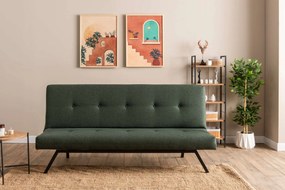 Τριθέσιος Καναπές Κρεβάτι Πράσινο NILUNE 64x180x78