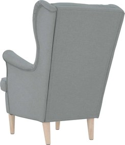 vidaXL πολυθρόνα ανοιχτό γκρι 74x84x100 cm ύφασμα
