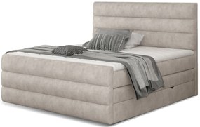 Επενδυμένο κρεβάτι Caribou-Ekrou-180 x 200