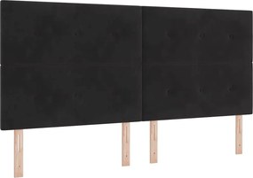 vidaXL Κεφαλάρι Μαύρο 200 cm Βελούδο