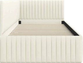 vidaXL Κρεβάτι Γωνίας Κρεμ 90 x 200 cm Βελούδο