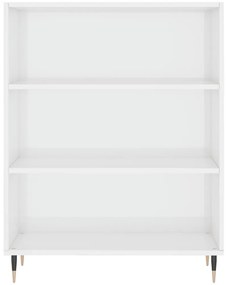 vidaXL Βιβλιοθήκη Γυαλιστερό Λευκό 69,5x32,5x90 εκ. Επεξεργασμένο Ξύλο