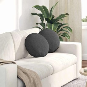 vidaXL Μαξιλάρια καθισμάτων 2 pcs Σκούρο Γκρι Ø 40 cm