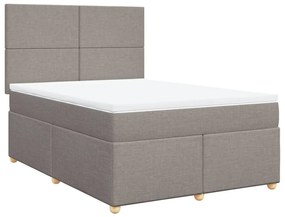 ΚΡΕΒΑΤΙ BOXSPRING ΜΕ ΣΤΡΩΜΑ TAUPE 140X200 ΕΚ. ΥΦΑΣΜΑΤΙΝΟ 3291300