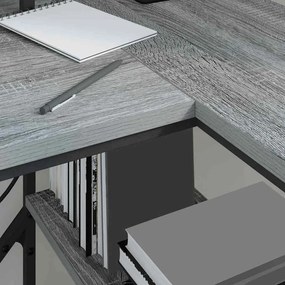vidaXL Γραφείο Γκρι sonoma 120 x 79 x 86.5 εκ. Επεξεργασμένο ξύλο