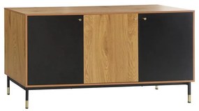 Comota - Sideboard Fylliana Living Grey Oak - Black 150x40x82 cm