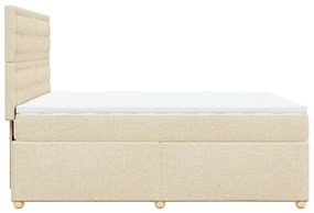 ΚΡΕΒΑΤΙ BOXSPRING ΜΕ ΣΤΡΩΜΑ ΚΡΕΜ 140X200 ΕΚ. ΥΦΑΣΜΑΤΙΝΟ 3291322