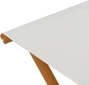 vidaXL Καρέκλα Ακτίνας 2 pcs Στερεό Ξύλο Ευκαλύπτου Κρεμ