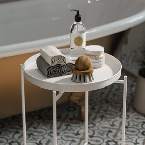 Τραπεζάκι Σαλονιού Λευκό SHB 46x46x56