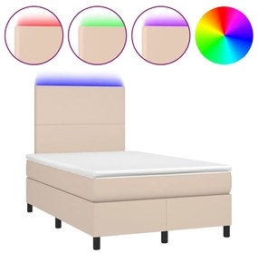 ΚΡΕΒΑΤΙ BOXSPRING ΣΤΡΩΜΑ&amp;LED ΚΑΠΟΥΤΣΙΝΟ 120X190 ΕΚ. ΣΥΝΘ. ΔΕΡΜΑ 3270286