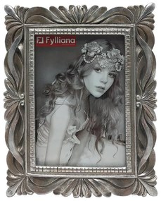 Κορνίζα FL21720 Fylliana Polyresin Ασημί χρώμα 10x15εκ.