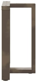 vidaXL Πόδια Τραπεζαρίας σε Σχήμα Τ, 2 τεμ. Μαύρο 60x35x(72-73) εκ. Ατσάλι