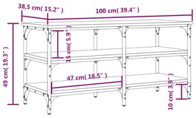 Παπουτσοθήκη Sonoma Δρυς 100x38,5x49 εκ. Επεξεργασμένο Ξύλο - Καφέ