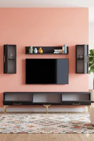 Stewehome Σετ μονάδας τηλεόρασης με ράφι 180x30x41 cm
