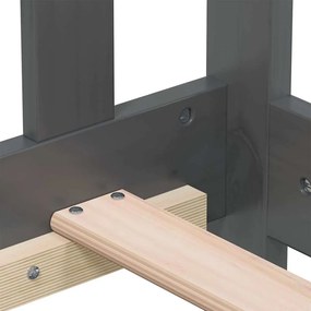 vidaXL Καναπές Κρεβάτι Γκρι 80 x 200 εκ. από Μασίφ Ξύλο Πεύκου
