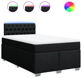 Κρεβάτι Boxspring με Στρώμα Μαύρο 120x190 εκ. Υφασμάτινο 3288136