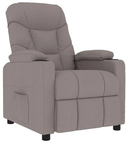 vidaXL Πολυθρόνα Μασάζ Taupe Υφασμάτινη