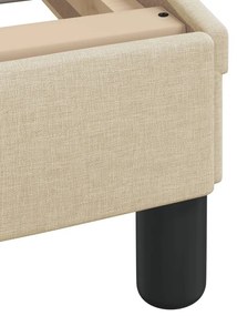 Πλαίσιο κρεβατιού χωρίς στρώμα Κρέμα 80x200 cm Ύφασμα - Κρεμ