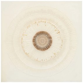 Πίνακας σε καμβά Circled 3D Inart 80x3x80εκ