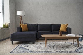 Corner Sofa Kale Velvet Left - Anthracite Anthracite