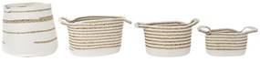 Σετ Καλαθιών DKD Home Decor Θαλασσινό γρασίδι Boho 36 x 36 x 34 cm