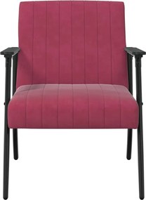 vidaXL Πολυθρόνα Κόκκινο 59 x 75 x 78 εκ Βελούδο