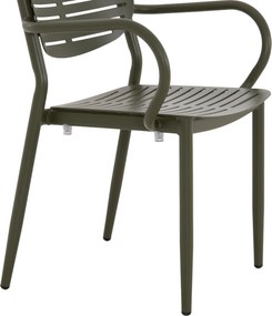 ΠΟΛΥΘΡΟΝΑ ΤΡΑΠΕΖΑΡΙΑΣ HILLIARD HM6644.07 ΑΛΟΥΜΙΝΙΟ ΣΕ OLIVE GREEN 58x52x78Υεκ