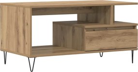 vidaXL Τραπεζάκι Σαλονιού τεχνίτης Δρυς 90x49x45 εκ. Επεξεργασμ. Ξύλο