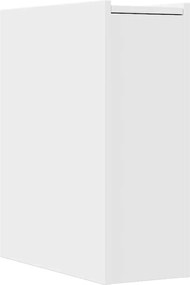 vidaXL Ντουλάπι Μπάνιου Στενό με Ροδάκια Λευκό Επεξ. Ξύλο