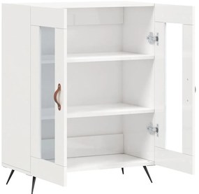 vidaXL Ντουλάπι Γυαλιστερό Λευκό 69,5x34x90 εκ. Επεξεργασμένο Ξύλο