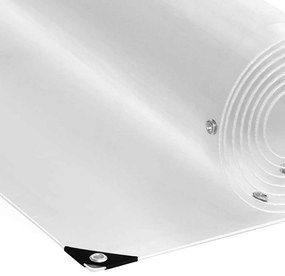 vidaXL Σαφής μουσαμάς με οπές 1x3 m PVC