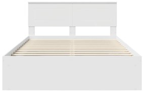 vidaXL Σκελετός Κρεβατιού Λευκό 140 x 200 cm Επεξεργασμένο ξύλο