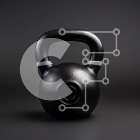 Intra Συλλεκτικό Ξύλινο Παζλ Plywood  4mm - Μαύρο Kettlebell σε σκούρο φόντο Σε Ξύλινο Κουτί - Διαστάσεις: 10x10 cm – 25 κομμάτια