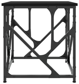 Τραπεζάκι Σαλονιού Μαύρο 45x45x47,5 εκ. από Επεξεργασμένο Ξύλο - Μαύρο