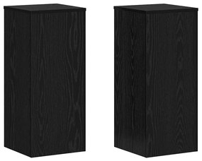 vidaXL Βάση φυτών 2 pcs Μαύρη δρυς 30 x 30 x 70 εκ. Επεξεργασμένο ξύλο