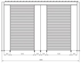 Πάνελ Περίφραξης Ocean Μεταλλικό Μαύρο 30,9x6x232,45 εκ. - Μαύρο