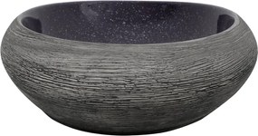 vidaXL Νιπτήρας Οβάλ Μοβ και Γκρι 59 x 40 x 14 εκ. Κεραμικός