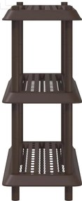 vidaXL Μονάδα Ραφιού 3 επίπεδα 100 x 40 x 96 εκ. PP Καφέ